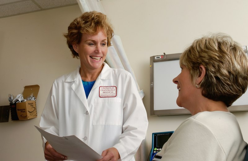 Doctor speaking with a patient
